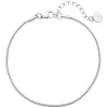 Fußkettchen | Hey Happiness Abgerundete Fußkette im Schlangenkette-Design in Silber Silver