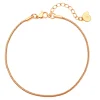 Fußkettchen | Hey Happiness Abgerundete Fußkette im Schlangenkette-Design in Rosegold Rose Gold