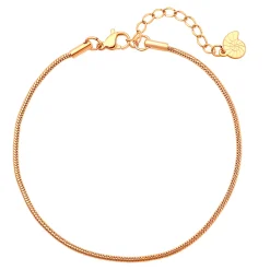 Fußkettchen | Hey Happiness Abgerundete Fußkette im Schlangenkette-Design in Rosegold Rose Gold