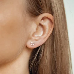 Ohrstecker | Hey Happiness Amore Herz Ohrstecker 14K Gold