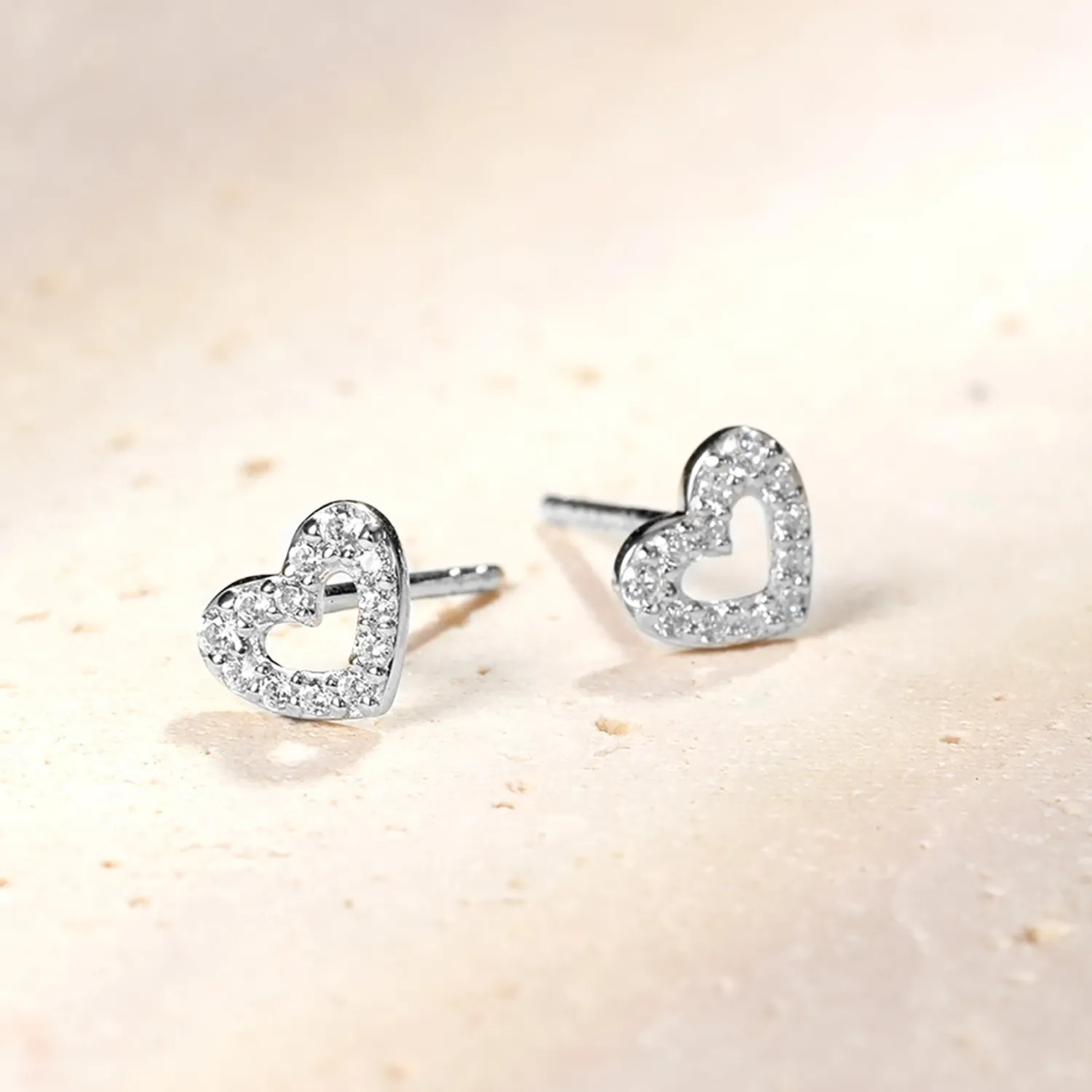 Ohrstecker | Hey Happiness Amore Herz Ohrstecker 14K Gold