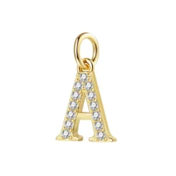 Anhänger | Hey Happiness Anhänger Buchstabe Sterlingsilber in Gold