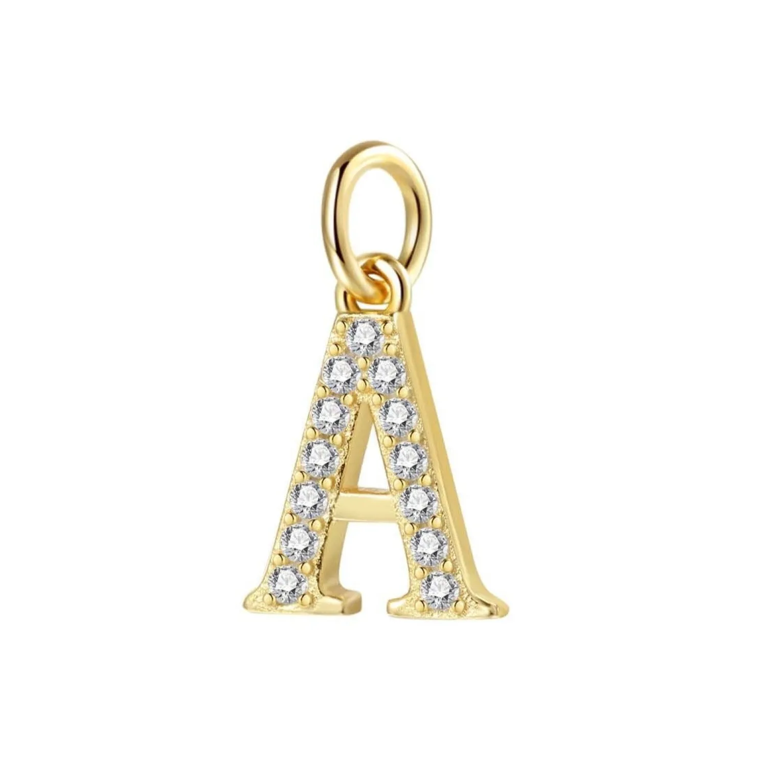 Anhänger | Hey Happiness Anhänger Buchstabe Sterlingsilber in Gold