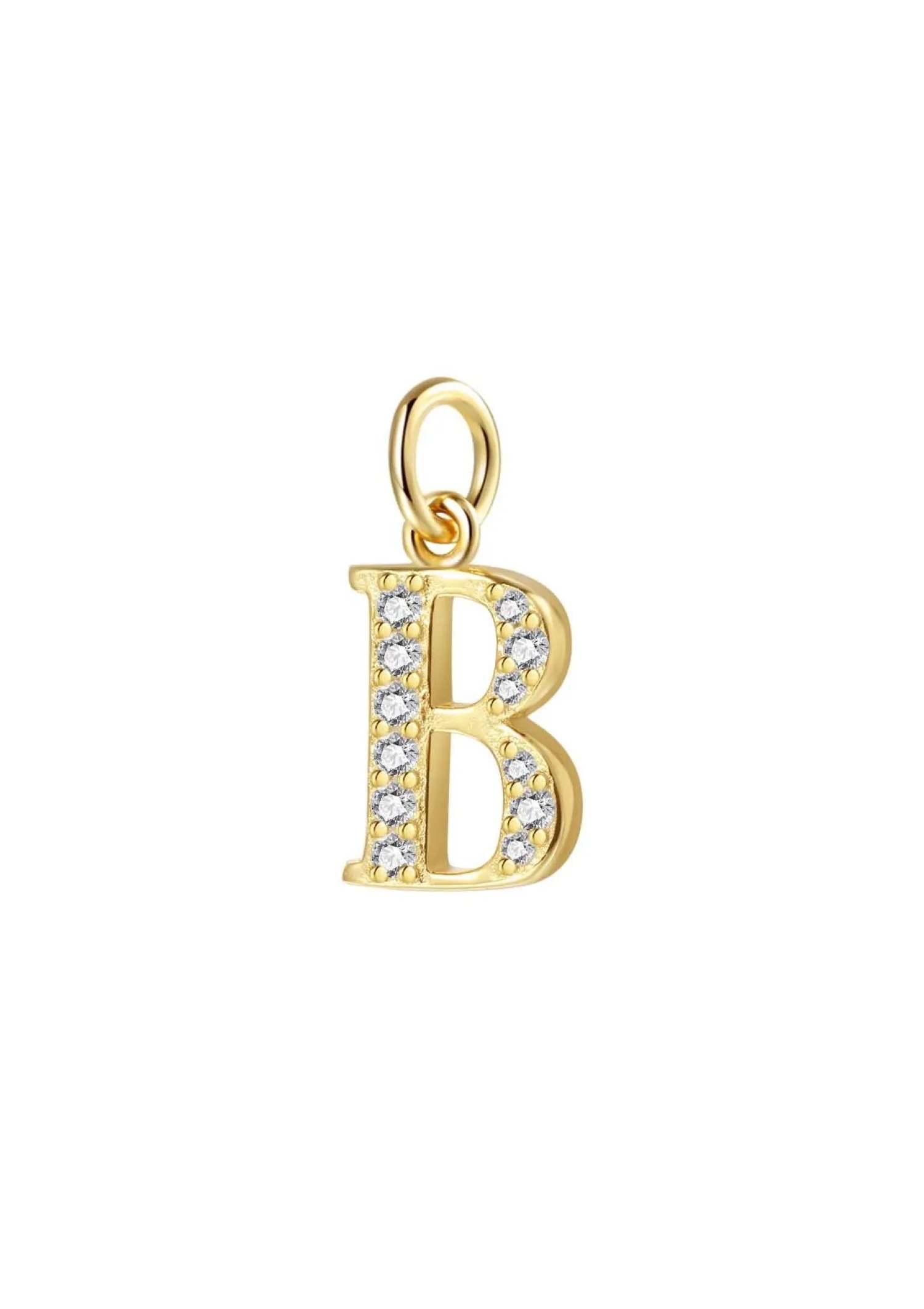 Anhänger | Hey Happiness Anhänger Buchstabe Sterlingsilber in Gold
