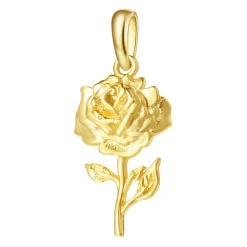 Anhänger | Hey Happiness Anhänger Rose Sterlingsilber in Gold