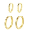 Huggie Ohrringe | Earring Stack Sets | Hey Happiness Anmut Ohrringe Set aus Sterlingsilber in Gold