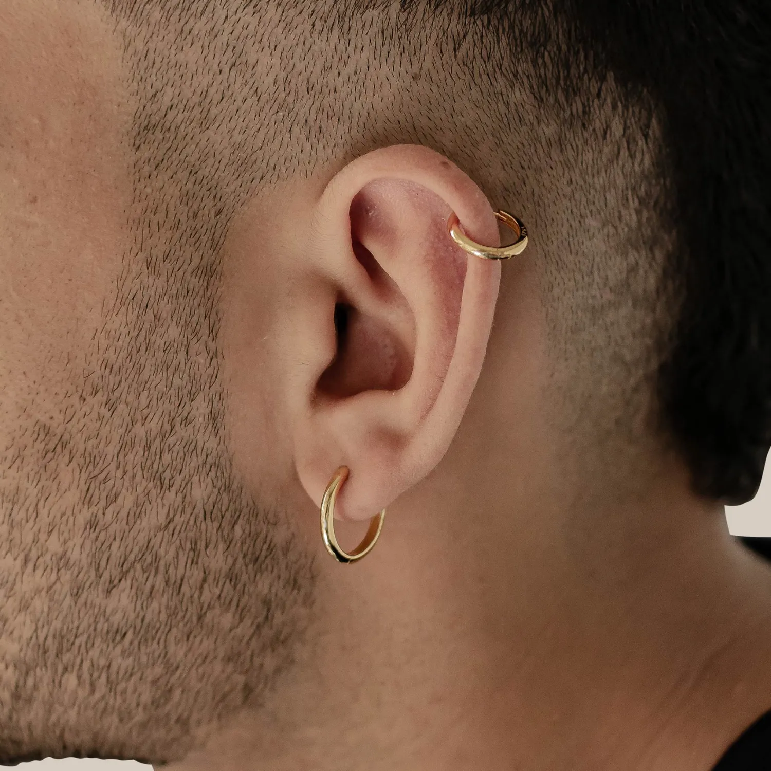 Huggie Ohrringe | Earring Stack Sets | Hey Happiness Anmut Ohrringe Set aus Sterlingsilber in Gold