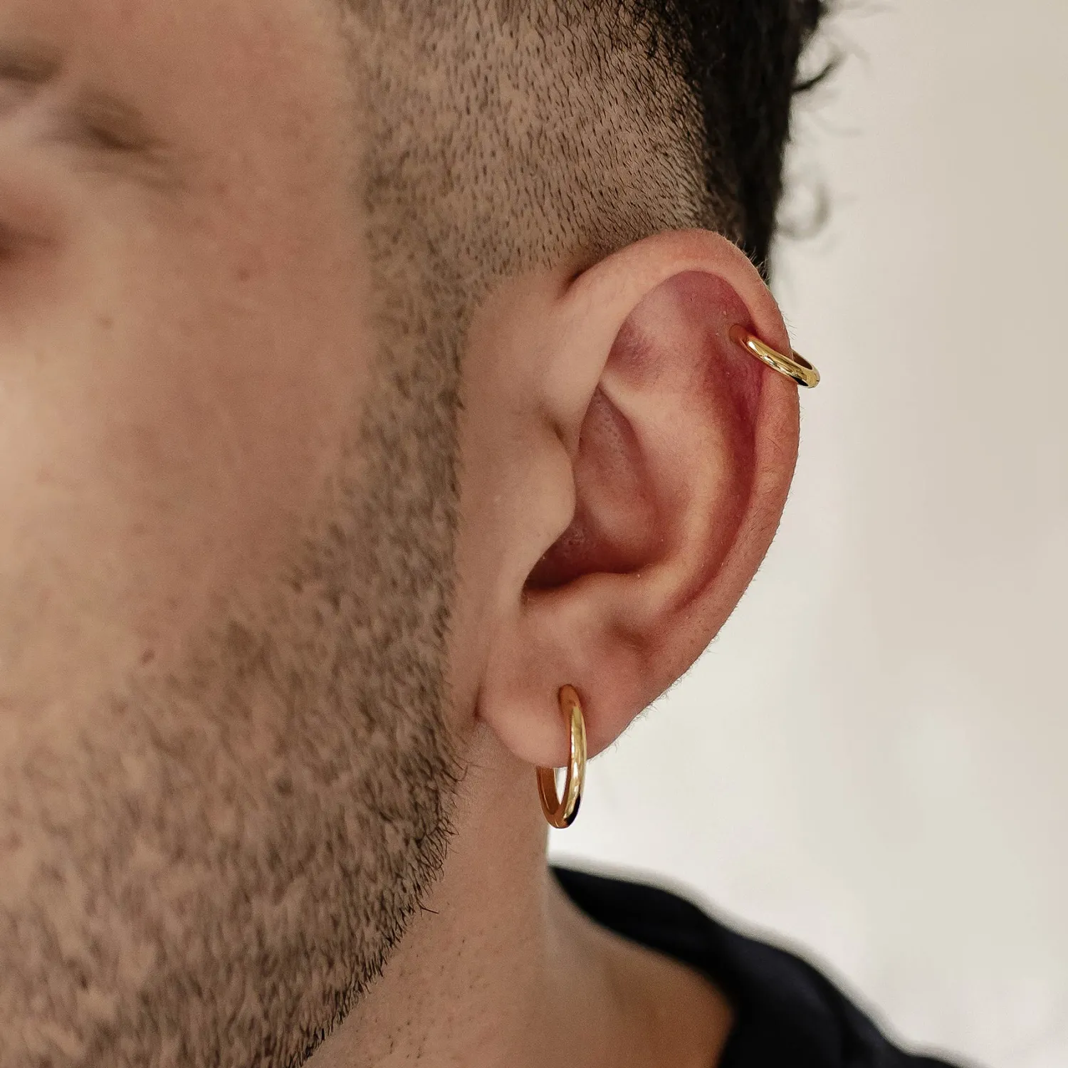 Huggie Ohrringe | Earring Stack Sets | Hey Happiness Anmut Ohrringe Set aus Sterlingsilber in Gold