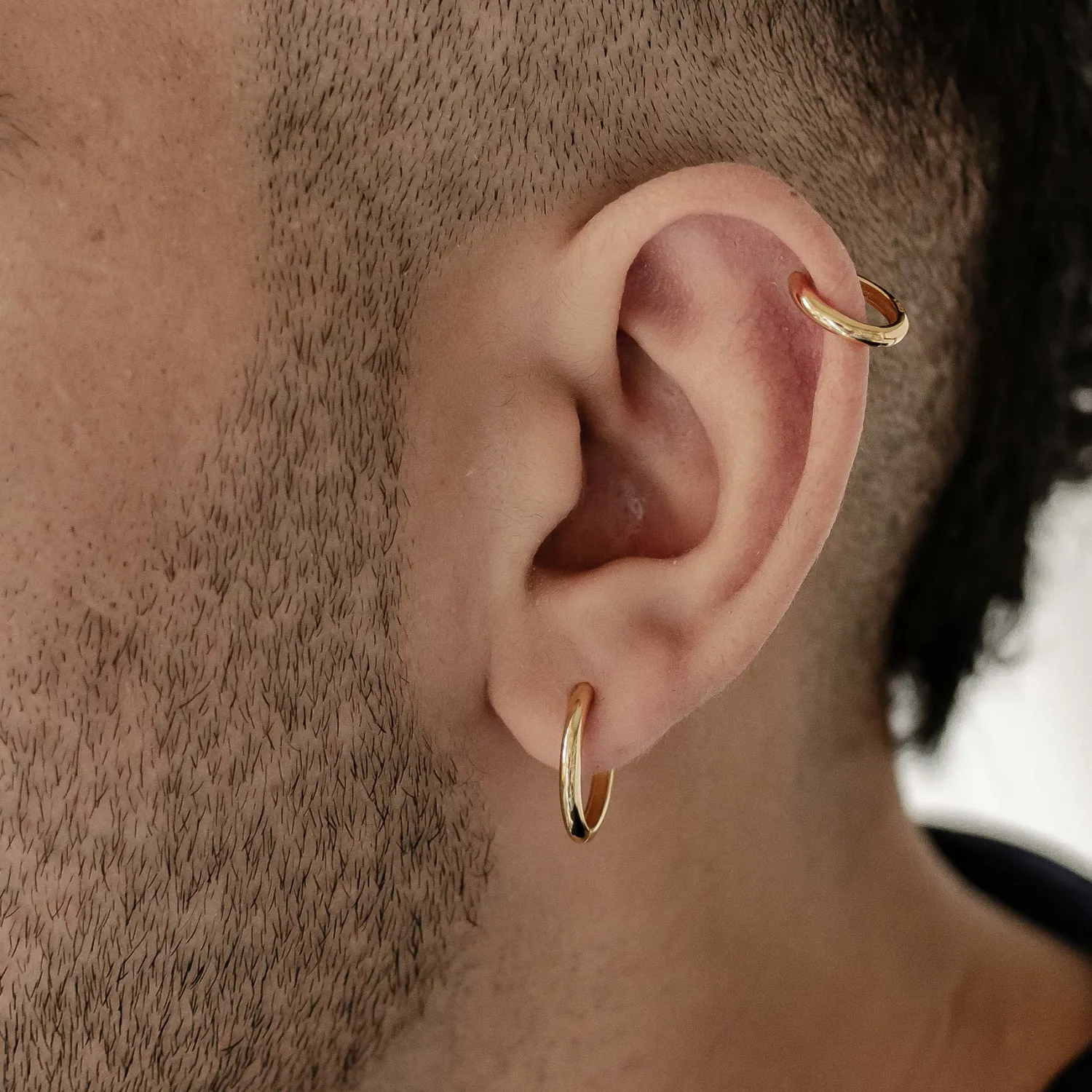 Huggie Ohrringe | Earring Stack Sets | Hey Happiness Anmut Ohrringe Set aus Sterlingsilber in Gold