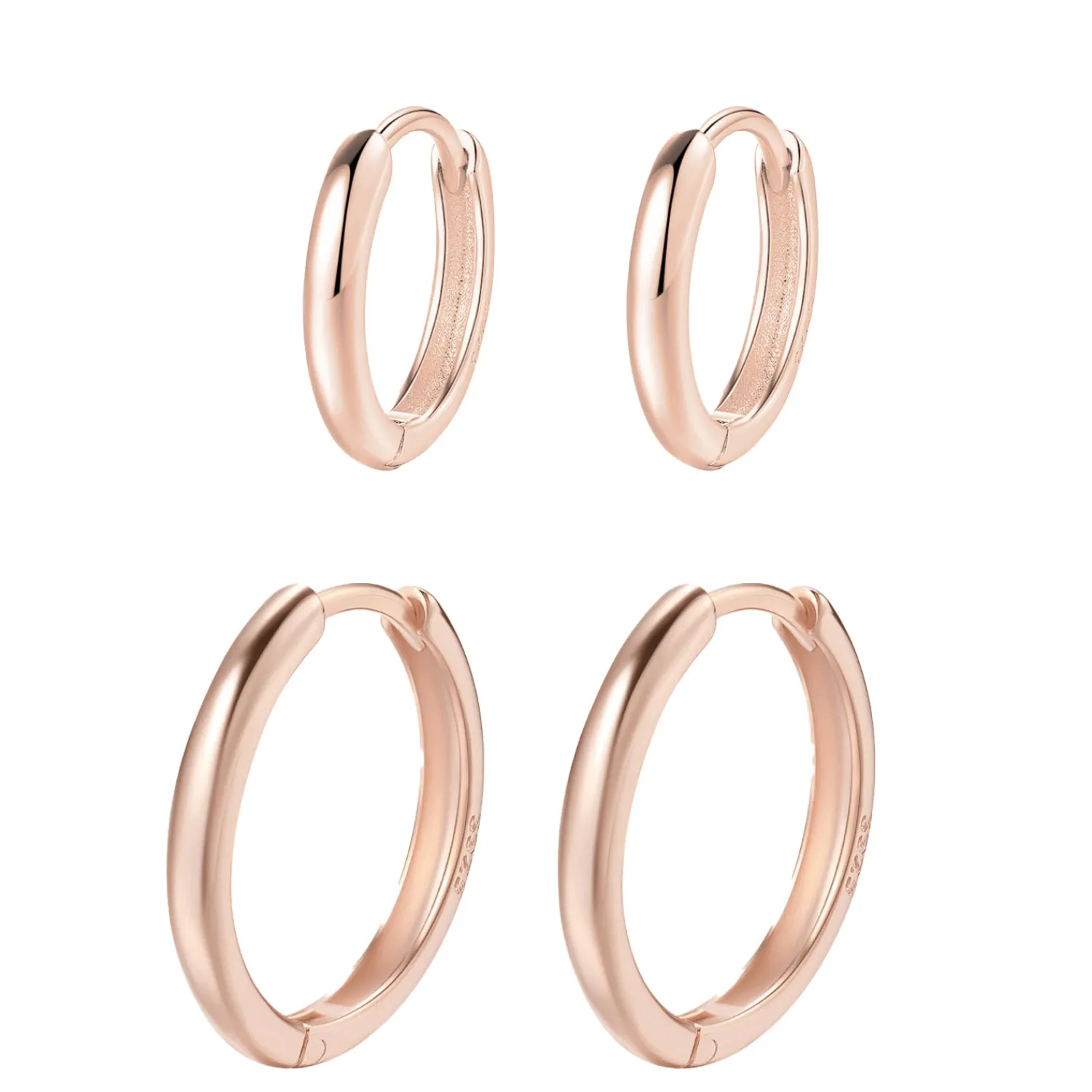Huggie Ohrringe | Earring Stack Sets | Hey Happiness Anmut Ohrringe Set aus Sterlingsilber in Gold