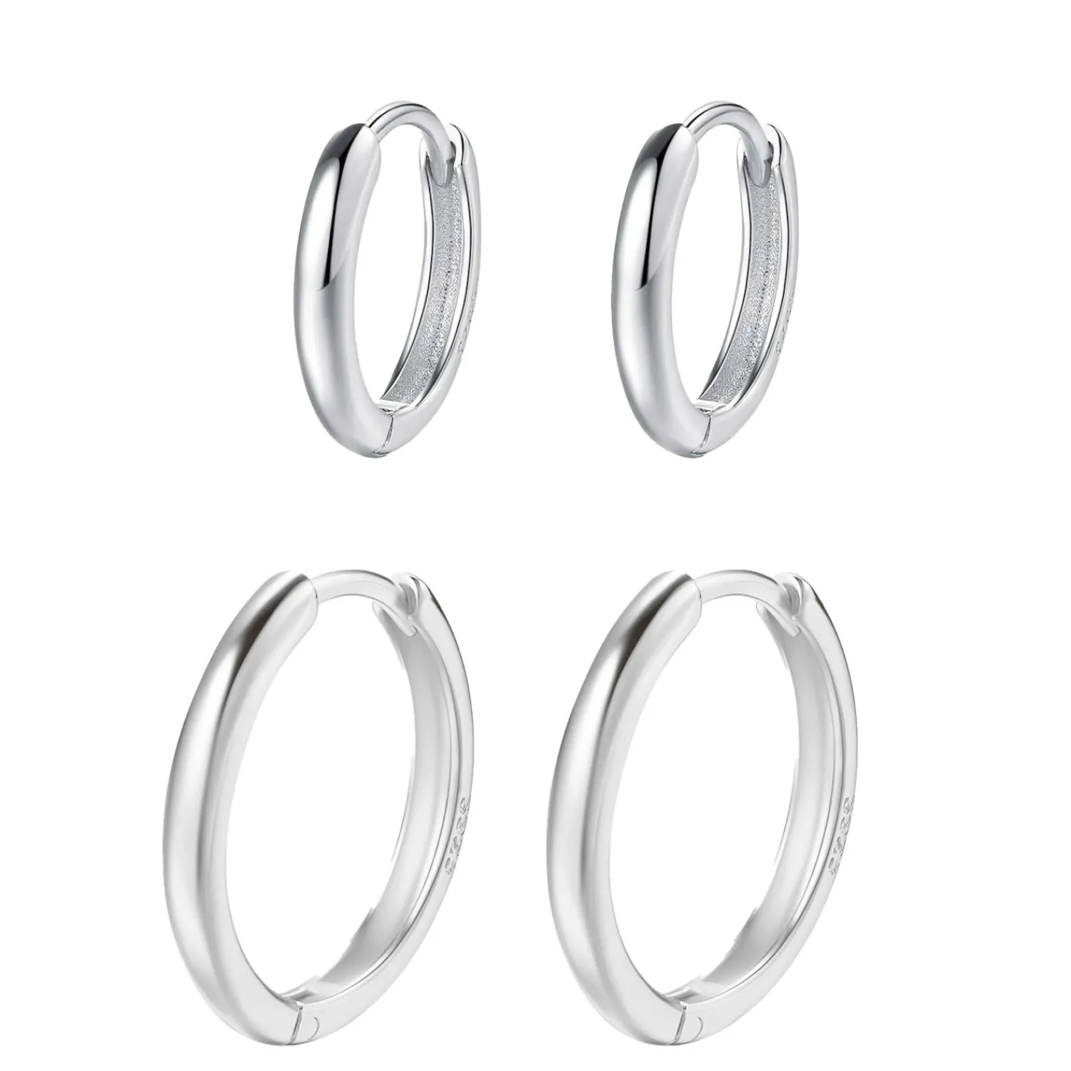 Huggie Ohrringe | Earring Stack Sets | Hey Happiness Anmut Ohrringe Set aus Sterlingsilber in Gold