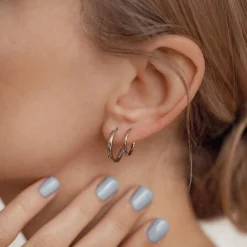 Huggie Ohrringe | Earring Stack Sets | Hey Happiness Anmut Ohrringe Set aus Sterlingsilber in Gold