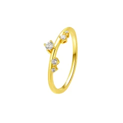 Schlichte Ringe | Hey Happiness Apex Schmaler Ring Sterlingsilber in Gold