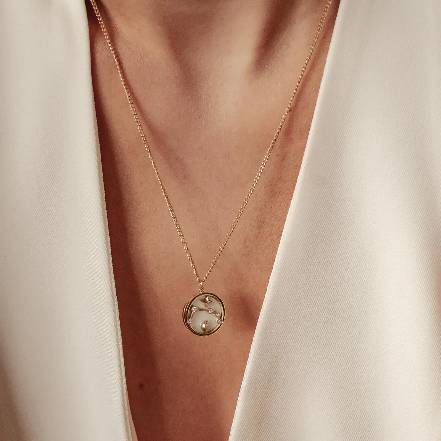 Filigrane Ketten | Hey Happiness Aries Star Constellation Pendant Necklace