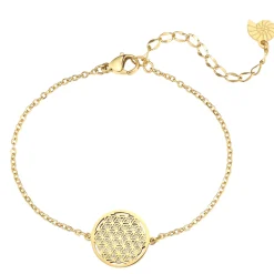 Charm Armbänder | Hey Happiness Armband Blume des Lebens Gold