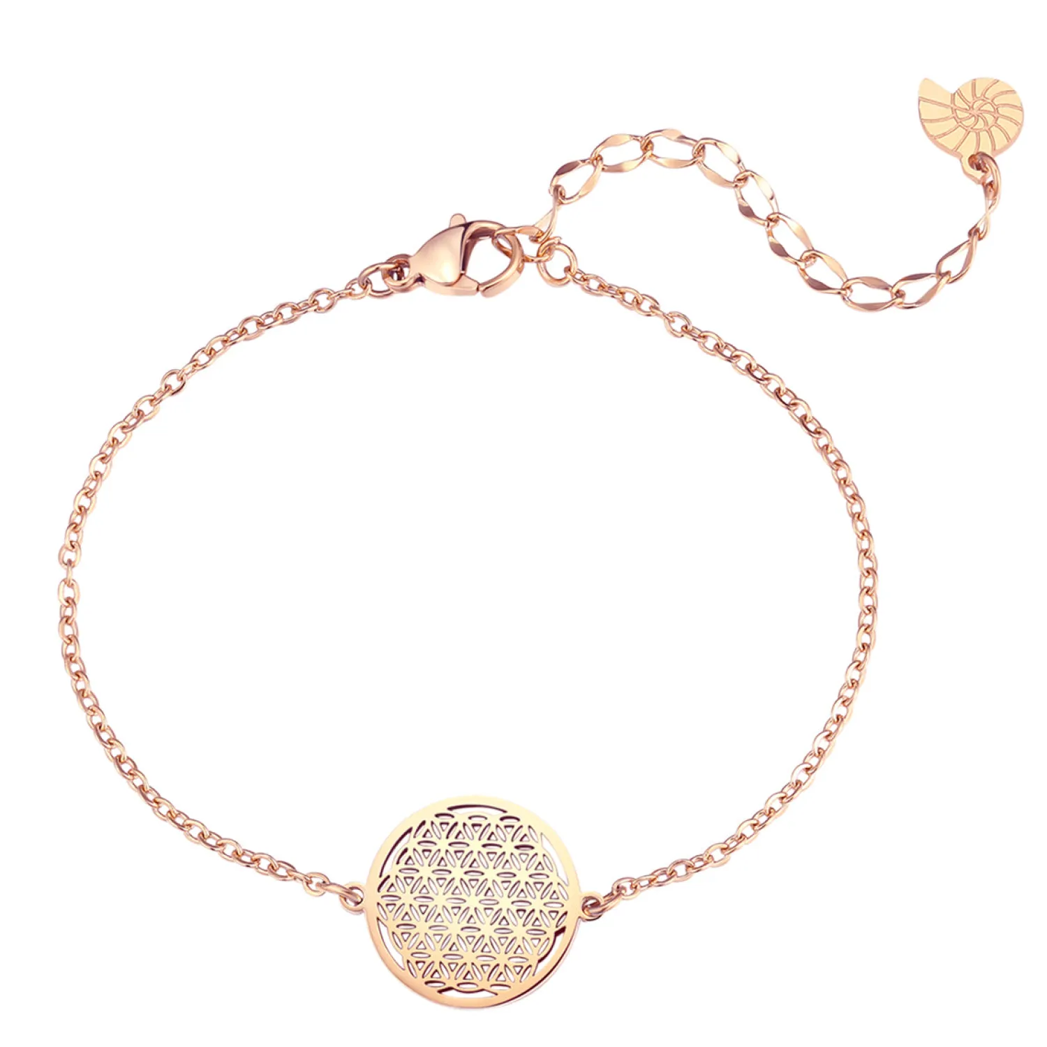 Charm Armbänder | Hey Happiness Armband Blume des Lebens Rosegold Rose Gold