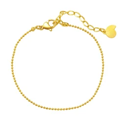 Ketten Armbänder | Hey Happiness Armband in Kugelkette-Design in Gold