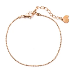 Ketten Armbänder | Hey Happiness Armband in Kugelkette-Design in Rosegold Rose Gold