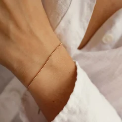 Ketten Armbänder | Hey Happiness Armband in Kugelkette-Design in Rosegold Rose Gold