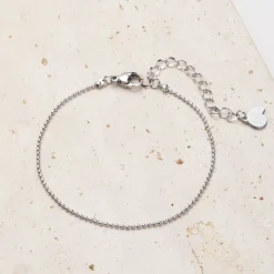 Ketten Armbänder | Hey Happiness Armband in Kugelkette-Design in Silber Silver