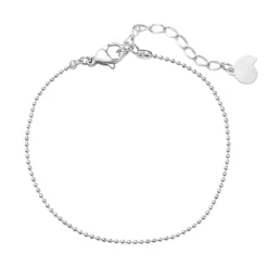 Ketten Armbänder | Hey Happiness Armband in Kugelkette-Design in Silber Silver