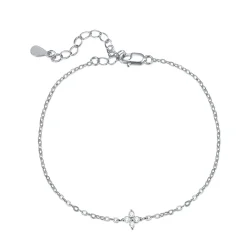 Charm Armbänder | Hey Happiness Armband mit Gänseblümchen Anhänger aus Sterlingsilber Silver