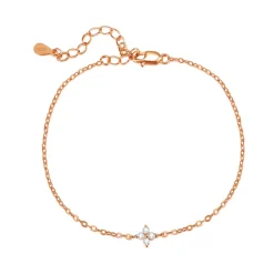 Charm Armbänder | Hey Happiness Armband mit Gänseblümchen Anhänger aus Sterlingsilber Gold