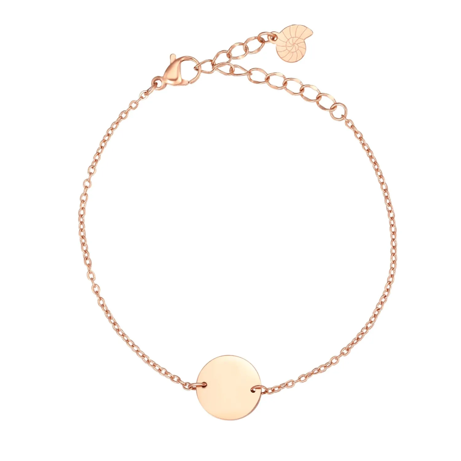 Charm Armbänder | Hey Happiness Armband mit Kreis in Rosegold Rose Gold