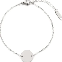 Charm Armbänder | Hey Happiness Armband mit Kreis in Silberfarbe Silver