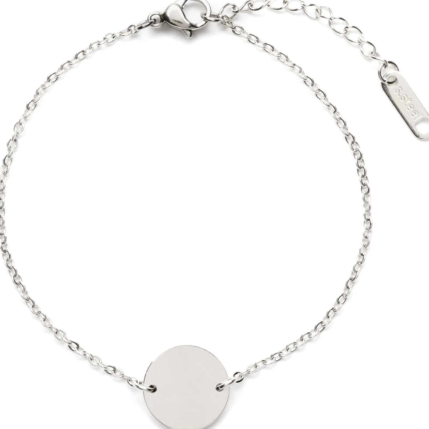 Charm Armbänder | Hey Happiness Armband mit Kreis in Silberfarbe Silver