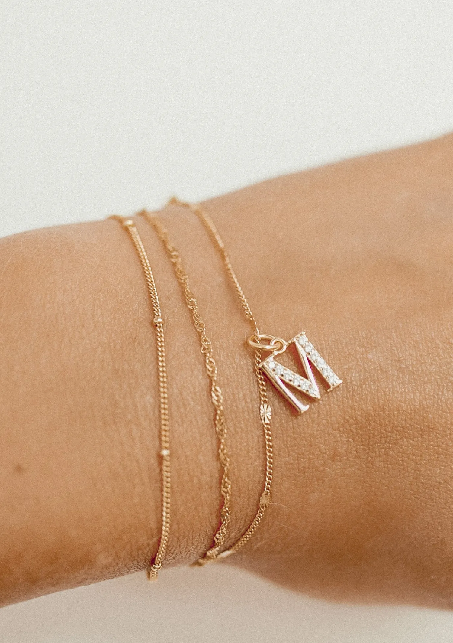 Ketten Armbänder | Hey Happiness Armband mit Kugeln Sterlingsilber in Gold