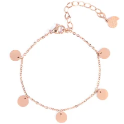 Charm Armbänder | Hey Happiness Armband mit Mehreren Plättchen in Rosegold Rose Gold