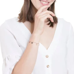 Charm Armbänder | Hey Happiness Armband mit Mehreren Plättchen in Rosegold Rose Gold