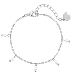 Charm Armbänder | Hey Happiness Armband Silber mit Perlen Cinque Silver