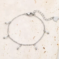 Charm Armbänder | Hey Happiness Armband Silber mit Perlen Cinque Silver