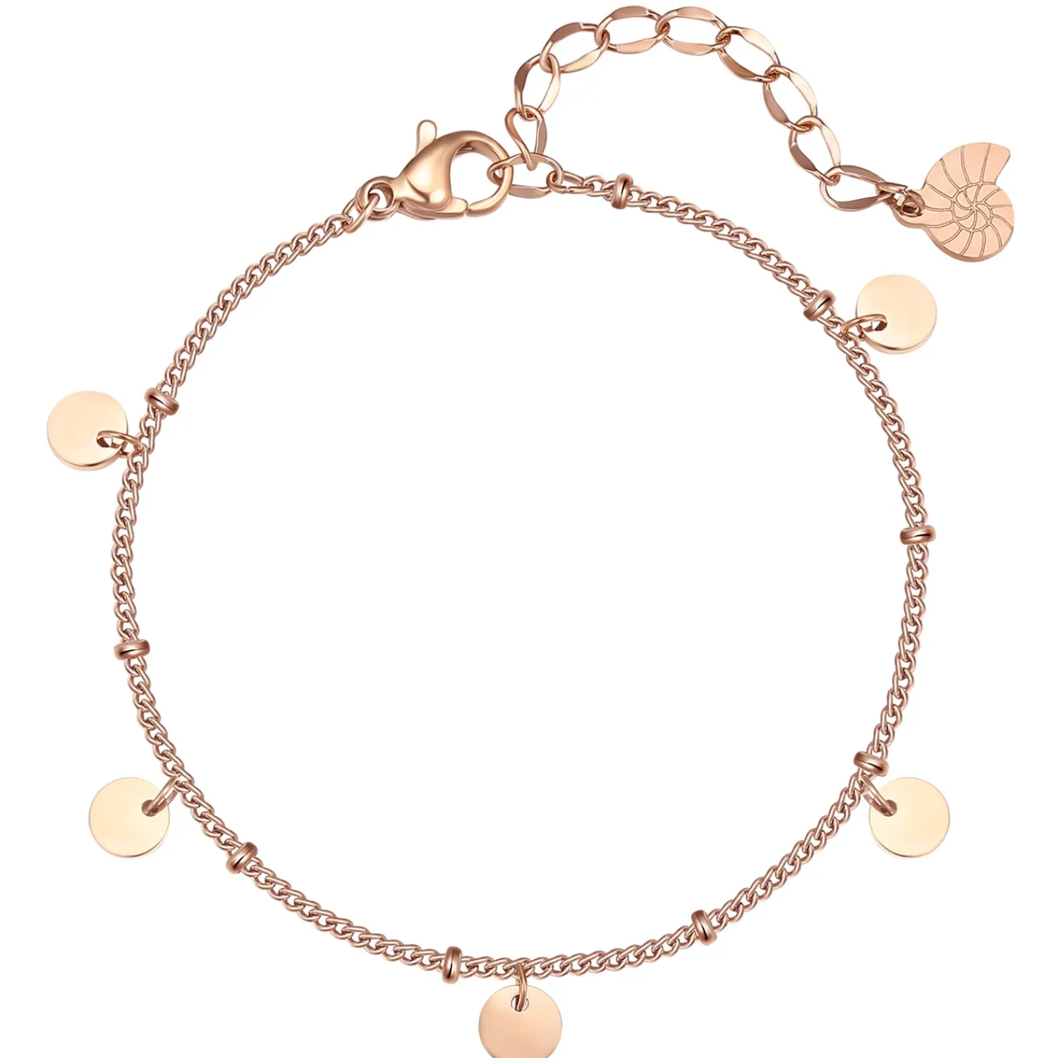 Charm Armbänder | Hey Happiness Armkette Kreis Rosegold Rose Gold