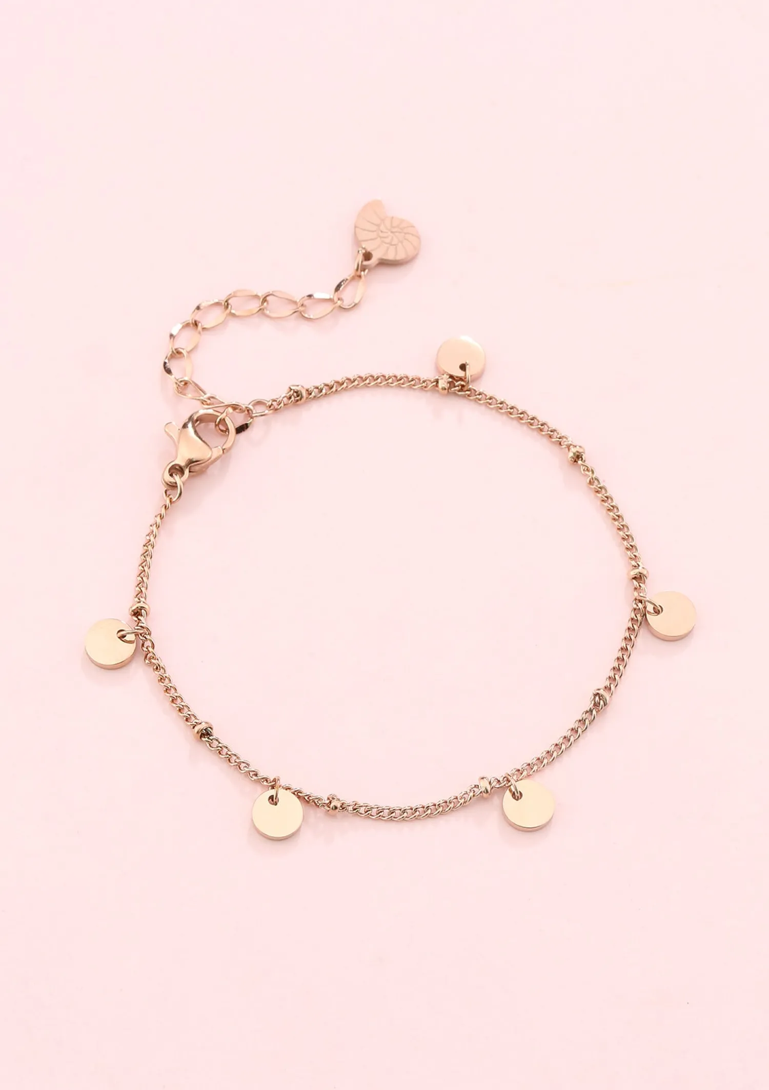 Charm Armbänder | Hey Happiness Armkette Kreis Rosegold Rose Gold