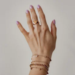 Charm Armbänder | Hey Happiness Armkette Kreis Rosegold Rose Gold