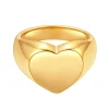 Auffällige Ringe | Hey Happiness Auffälliger Herz Ring Gold