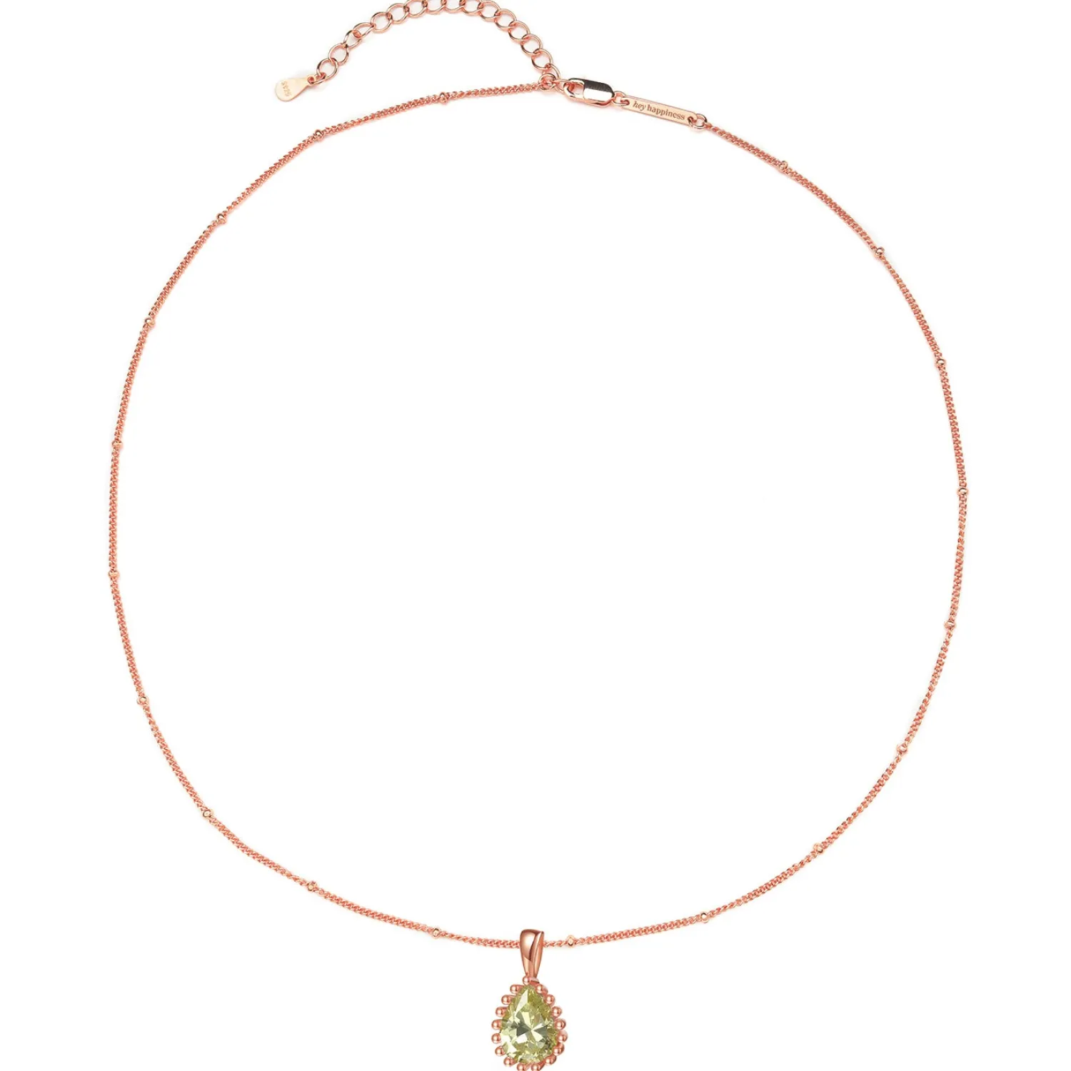 Filigrane Ketten | Hey Happiness August Peridot Geburtsstein Halskette Sterlingsilber