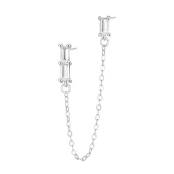 Ohrstecker | Hey Happiness Baguette Ear Cuff Sterlingsilber Silver