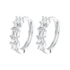 Huggie Ohrringe | Hey Happiness Baguette Huggie Ohrringe Sterlingsilber Silver