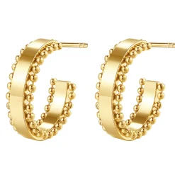 Creolen | Hey Happiness Band Creolen mit Kugeln in Gold