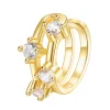 Ear Cuffs | Ohrstecker | Hey Happiness Band Ear Cuff Ohrring mit Zirkoniasteinen Sterlingsilber in Gold