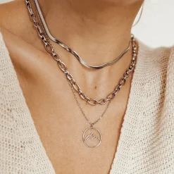 Filigrane Ketten | Hey Happiness Berg Kette in Silberfarbe Silver