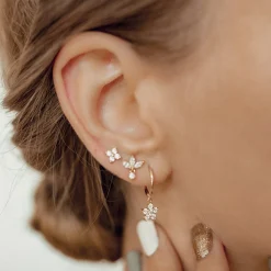 Earring Stack Sets | Hey Happiness Blüte Ohrringe Set Sterlingsilber