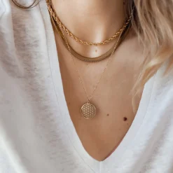 Filigrane Ketten | Hey Happiness Blume des Lebens Kette Gold