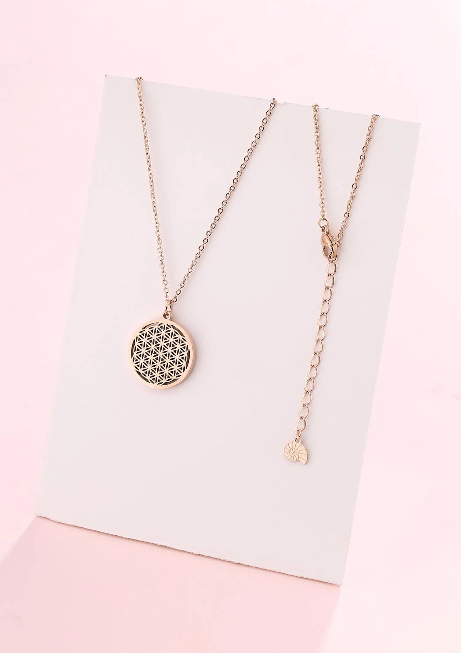 Filigrane Ketten | Hey Happiness Blume des Lebens Kette Rosegold Rose Gold