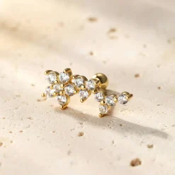 Piercings | Ohrstecker | Hey Happiness Blume Ohrpiercing Sterlingsilber