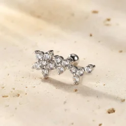 Piercings | Ohrstecker | Hey Happiness Blume Ohrpiercing Sterlingsilber